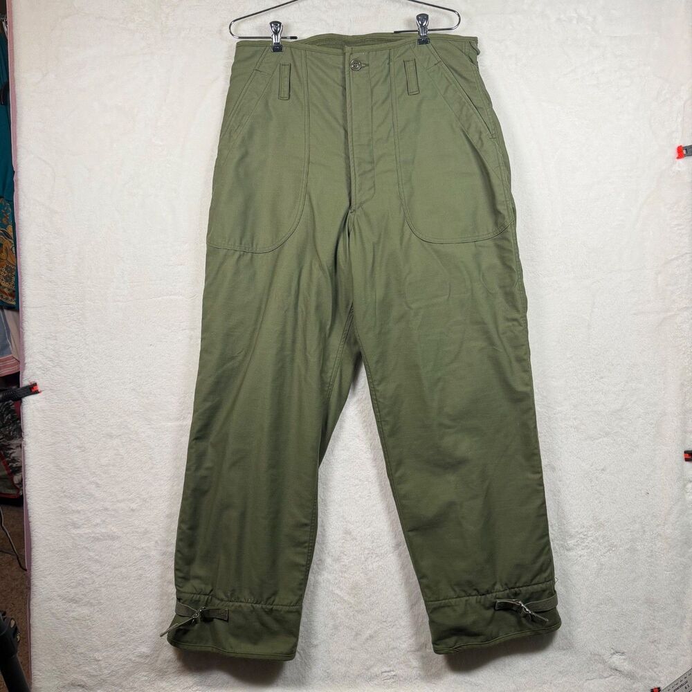 Vintage 1978 US Military Cold Weather Trousers M 31-34 OG Green Lined Army